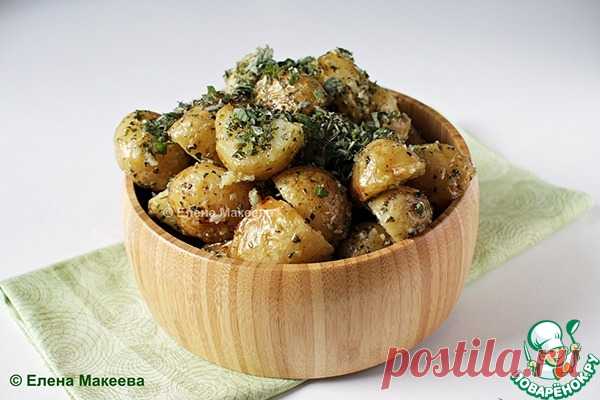 Запеченный картофель с чесноком и мятой Кулинарный рецепт(***)