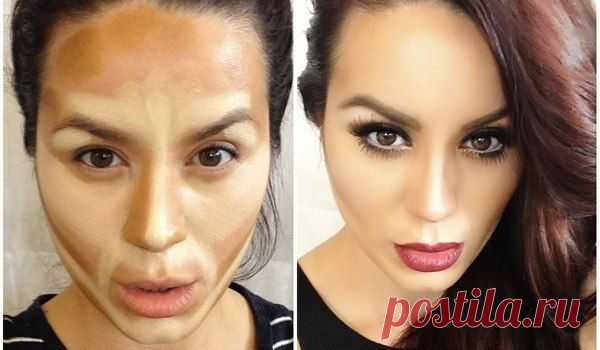 Девушки до и после макияжа / Все для женщины