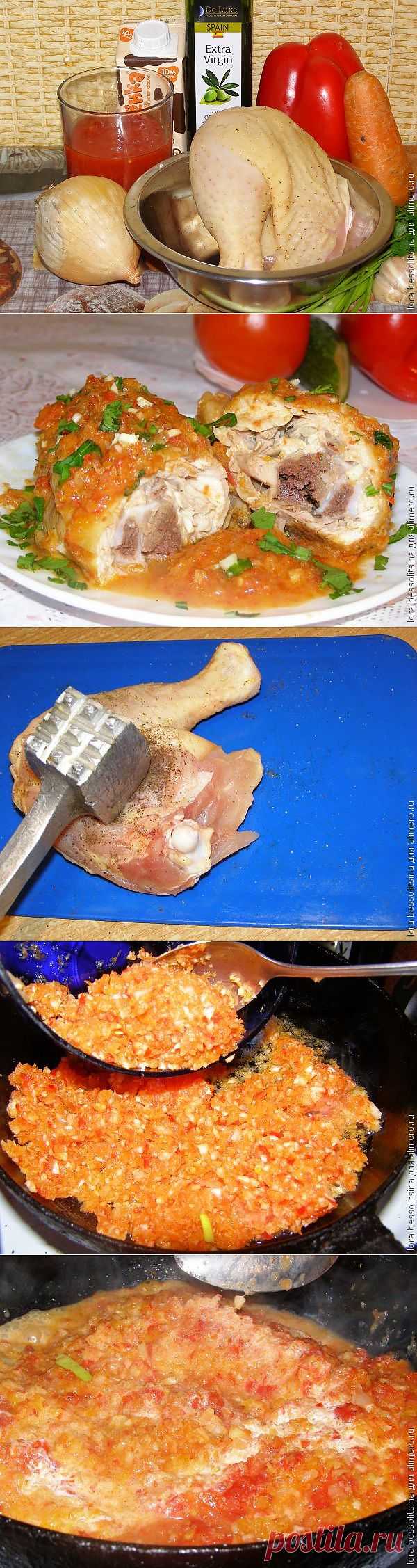 Куриные ножки в овощном соусе / Рецепты с фото
