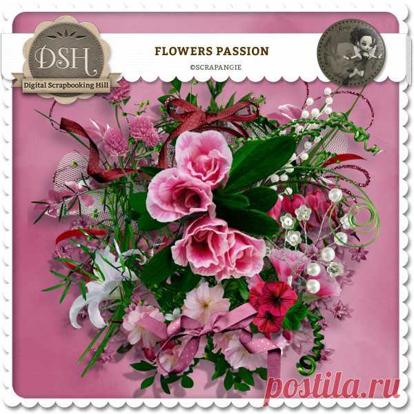 Цветочный скрап-набор «Flowers Passion»