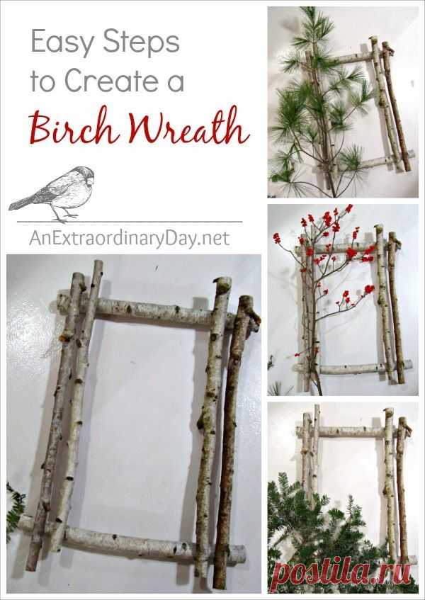How to Create a Birch Wreath :: 12 Days of Christmas