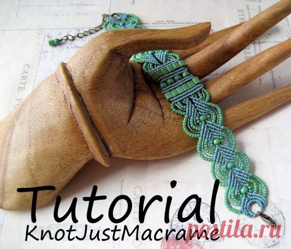 Micro Макраме Учебник Листья Браслет Pattern от KnotJustMacrame