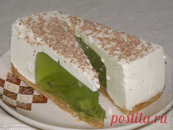 Желейный торт с киви без выпекания - Jelly cake with kiwi without baking