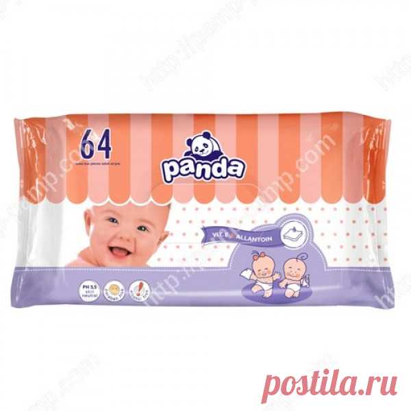 Детские влажные салфетки Panda, 64шт BB-062-WP64-001 купить цена в Киеве, Харькове, Днепре, Одессе, Запорожье, Львове, Украине | Pamp-pamp.com