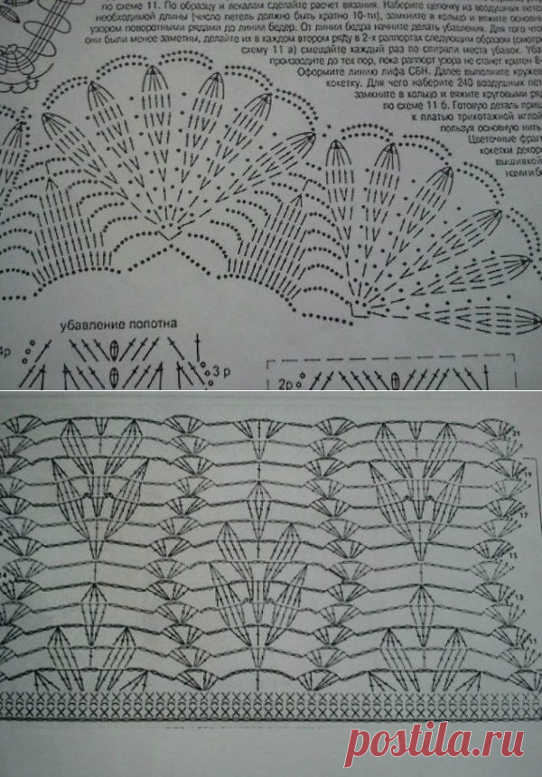 Красивый ажурный узор крючком.Вязание крючком узоры схемы бесплатно | Я Хозяйка