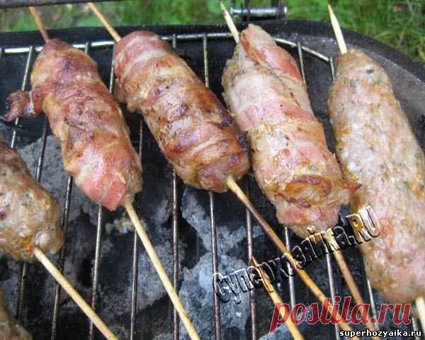 Люля-кебаб на мангале. Рецепт приготовления люля-кебаб. Блюда для дачи и пикника. Мясное блюдо для мангала