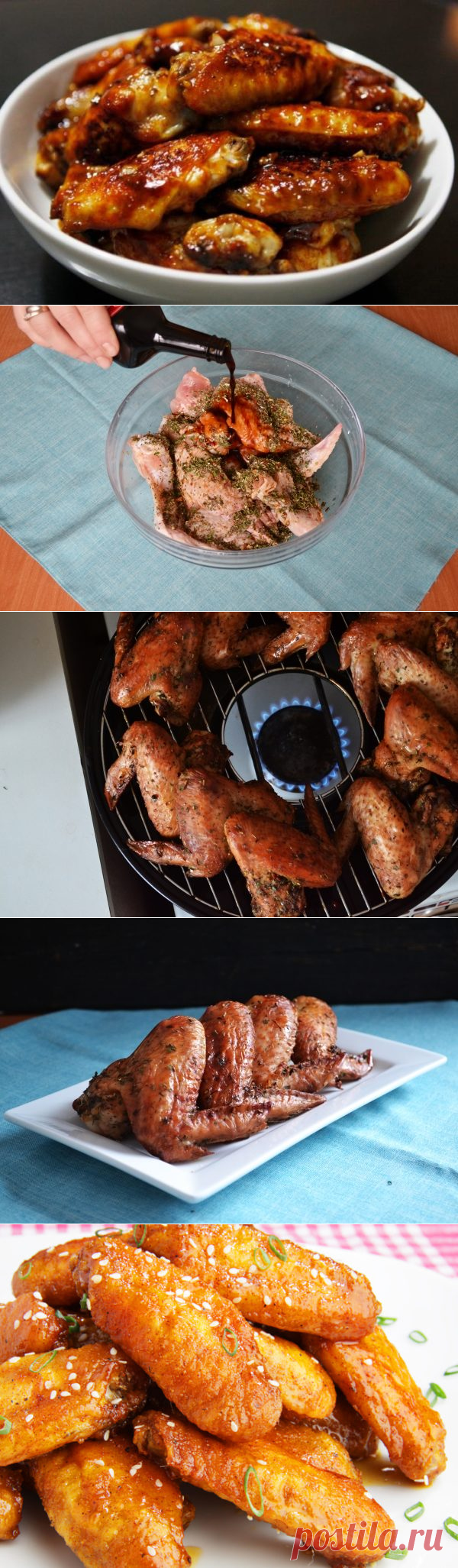 Куриные крылышки на сковороде: пошаговые рецепты с фото
