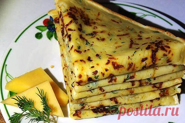 Сырные блины – это один из самых простых и в то же время популярных рецептов... Сырные блины – это один из самых простых и в то же время популярных рецептов среди всех любителей данного блюда. Ингредиенты: молоко — 1,5 стакана яйцо — 2 шт. мука — 1 стакан сыр — 150 гр. соль — 1 ч…