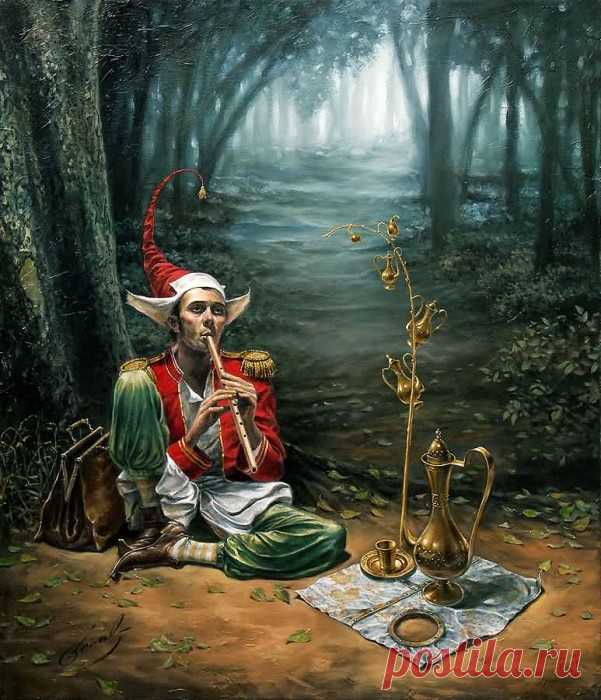 Illusions of Absurdity. Magic Flute (Elementary Selection), Michael Cheval (Михаил Хохлачев), арт галерея живописи. Страница get.