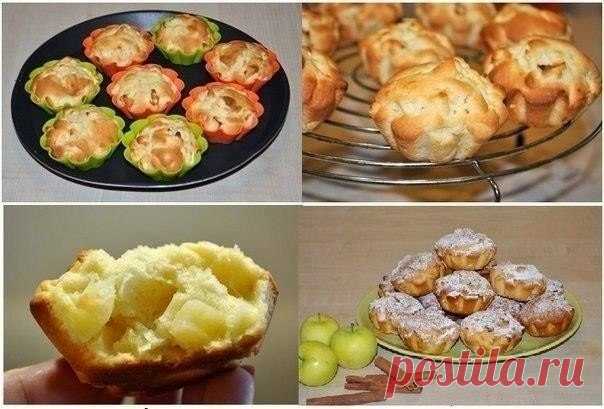 Как приготовить сочные яблочные кексы - рецепт, ингредиенты и фотографии