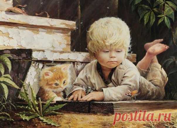 Тёплые моменты детства в полотнах белорусского художника Владислава Леоновича