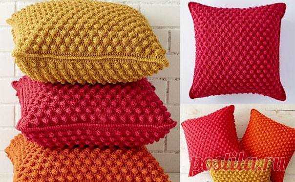 Мягкие и уютные вязаные подушки — Сделай сам, идеи для творчества - DIY Ideas
