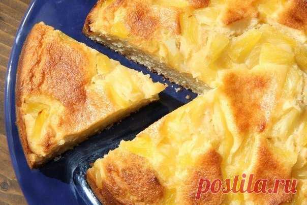 ​Творожный пирог с ананасами — Sloosh – кулинарные рецепты