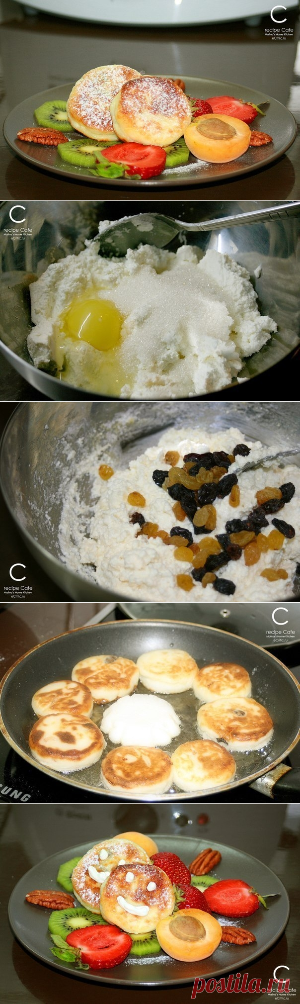Как приготовить сырники с фруктами - рецепт, ингредиенты и фотографии
