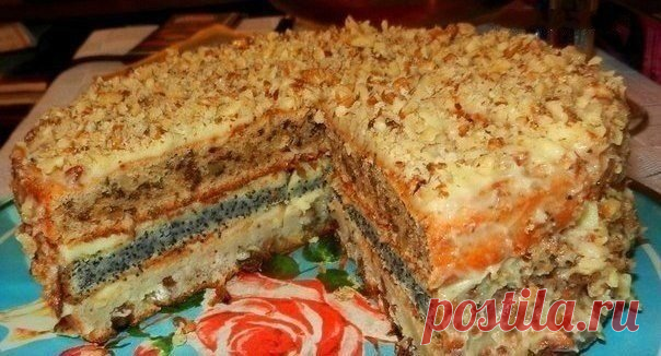 Самый популярный трехслойный домашний торт — объедение