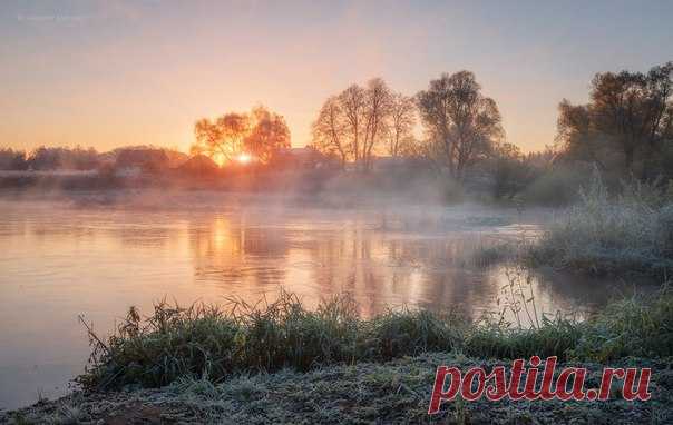 Утро на реке Угра, Смоленская область. Автор фото — Александр Кукринов: