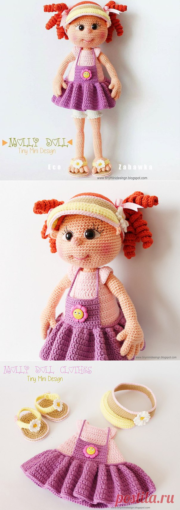 🍒🌂🍡 Amigurumi Molly Doll 🍒🌂🍡 
Описание Tiny Mini Design 
Автор перевода: Татьяна Матюшкова