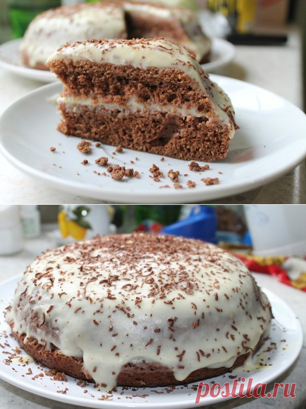 Шоколадный пирог с заварным кремом. 
Автор: Вера Шемякина