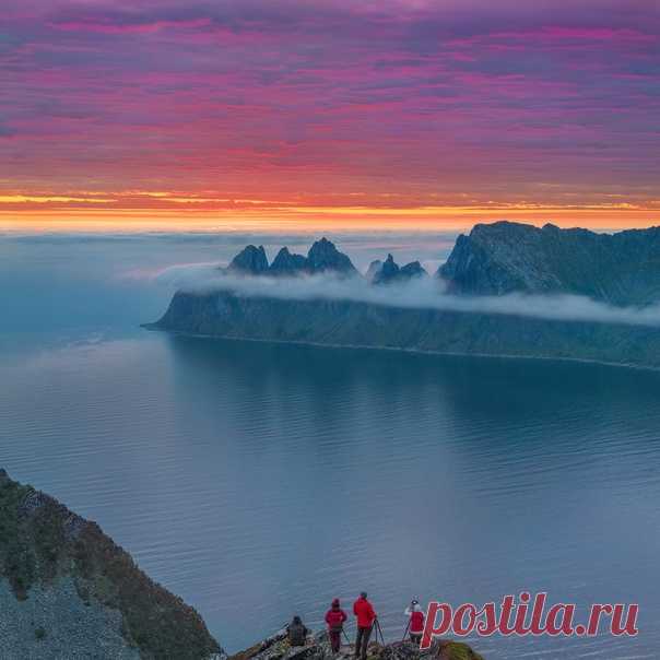 В ожидании рассвета. Фото Виктора Иванова (nat-geo.ru/community/user/209813/) с острова Сенья в Норвегии. Доброе утро!