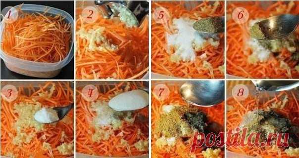 Как приготовить морковь по-корейски в домашних условиях. 

Я давно изучала вопрос как приготовить морковь по корейски в домашних условиях и перепробовала не один рецепт. Иногда лучше то, что проще и этот рецепт тому доказательство. Вам понадобится минут 10 свободного времени и вкусная, свежая, ароматная морковка по корейски будет готова. 

Вам потребуется: 

400 г моркови 
5 зубчиков чеснока 
ч.л соли 
1 ст. л сахара 
ч.л черного молотого перца 
ч.л молотого кориандра 
2 с...