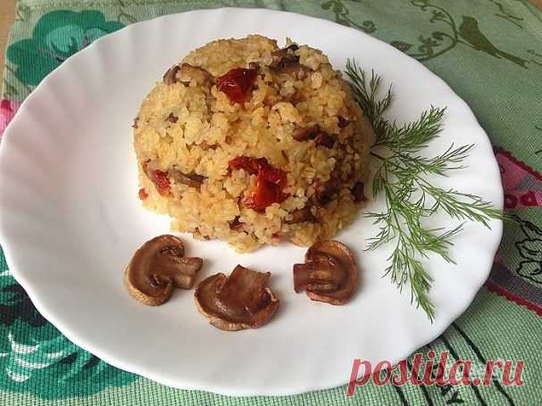 Булгур с грибами и вялеными помидорами - пошаговый рецепт с фото на Повар.ру