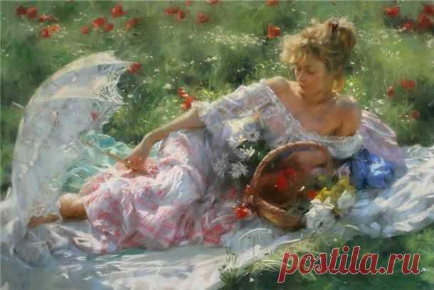 Испанский художник Vicente Romero Redondo. Чудо - женщина..