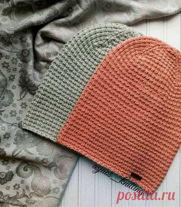 Вафельная шапочка спицами от asjaos_knitting