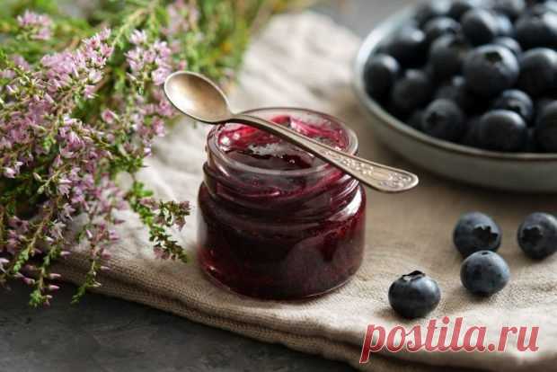 Голубика, протертая с сахаром на зиму без варки — Домашняя кулинария
