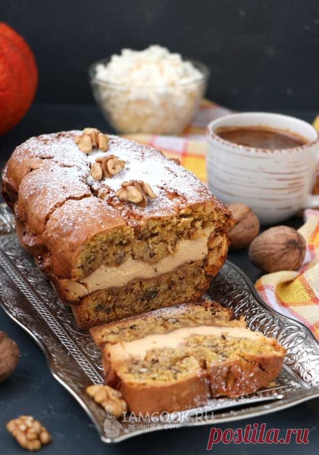 Тыквенный кекс с творогом и грецкими орехами — рецепт с фото пошагово