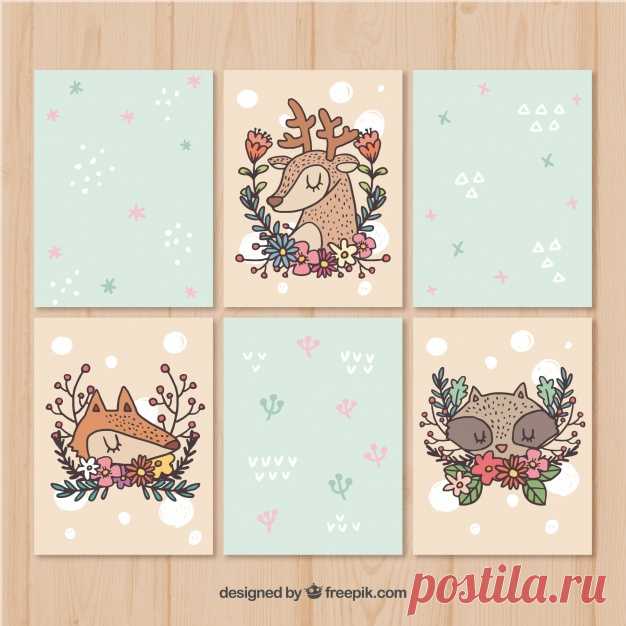 Художественная коллекция карточек животных Более миллиона свободных векторов, PSD, фотографии и бесплатные иконки. Эксклюзивные халявы и все графические ресурсы, которые необходимые для ваших проектов