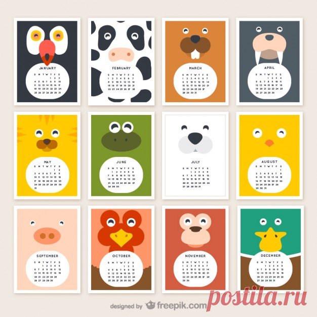 Календарь животных 2015 Более миллиона свободных векторов, PSD, фотографии и бесплатные иконки. Эксклюзивные халявы и все графические ресурсы, которые необходимые для ваших проектов