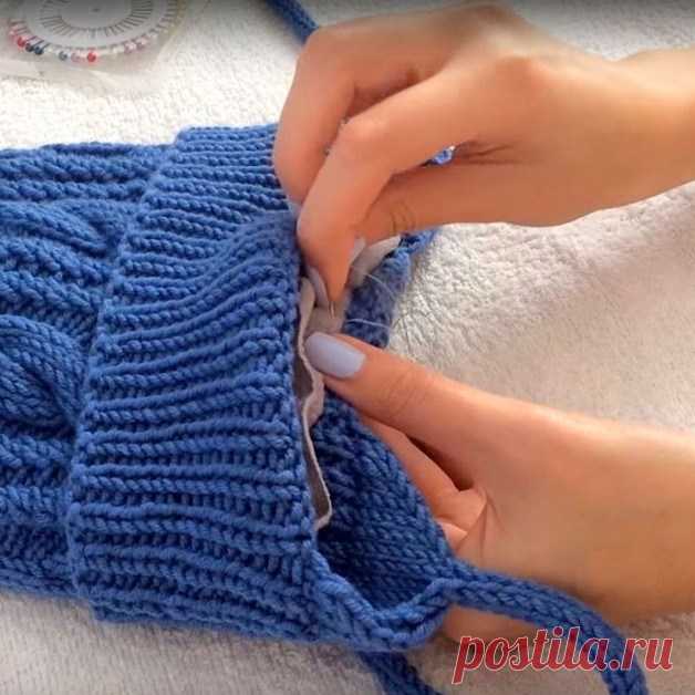 Как сделать подклад к вязаной шапочке (Уроки и МК по ВЯЗАНИЮ) – Журнал Вдохновение Рукодельницы