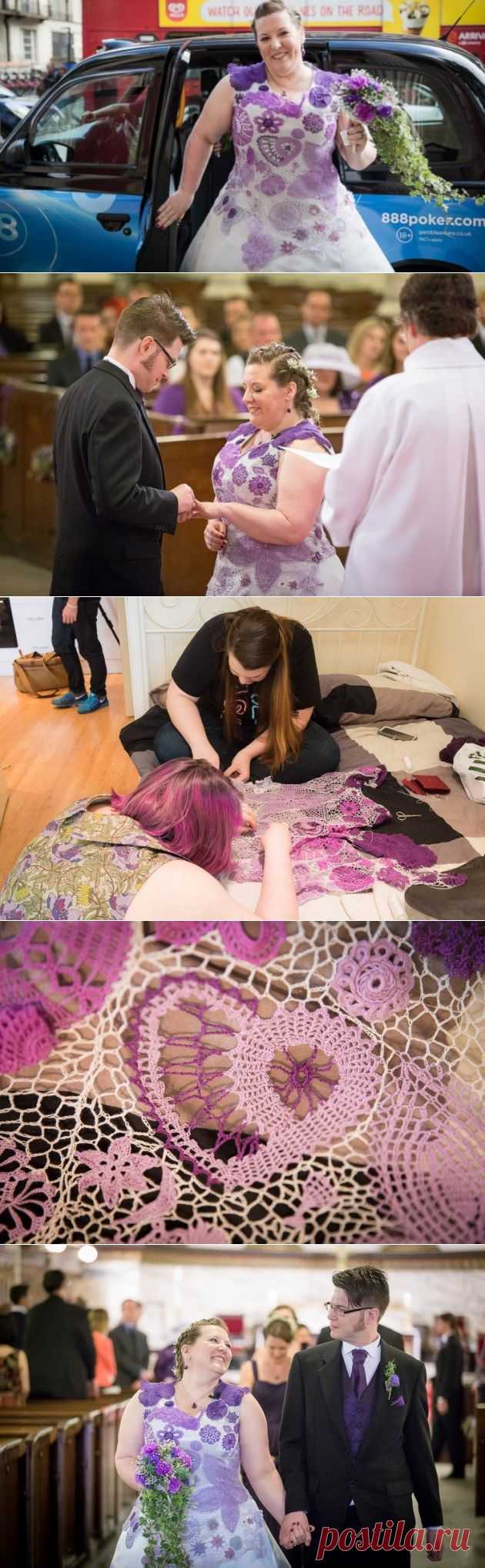Bride Spent 1,000 Hours Creating Her Crocheted Wedding Dress - Yahoo