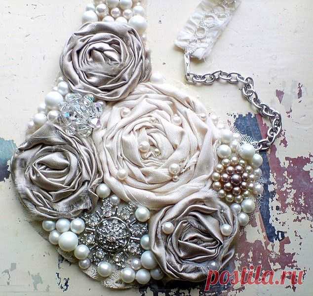 Цветочное ожерелье Handmade-идеи.