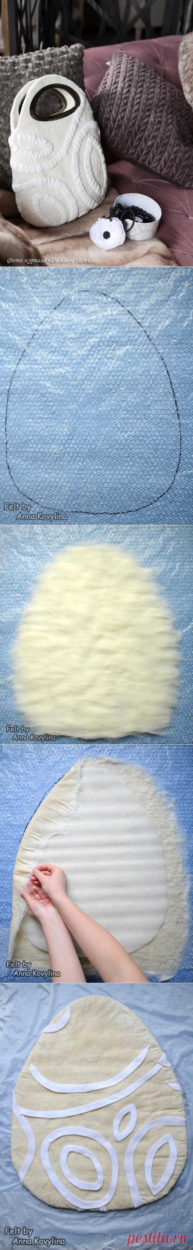 Ламинирование – создание объёмных узоров в войлоке при помощи шерсти и ткани.