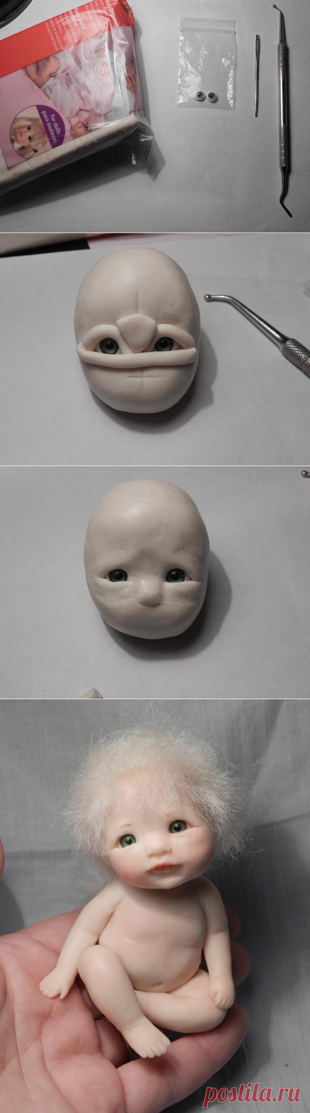 Лепим малыша с открытыми глазками - Ярмарка Мастеров - ручная работа, handmade
