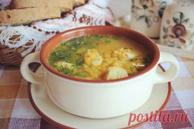 Суп куриный с желтой чечевицей | Русская кухня