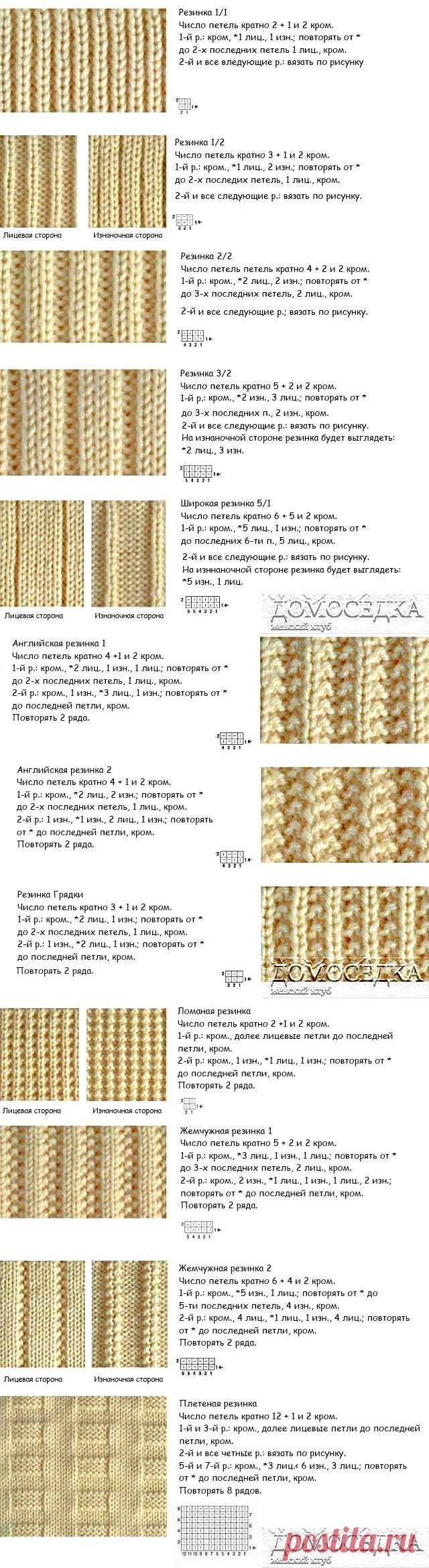 Резинки спицами | ДОМОСЕДКА
