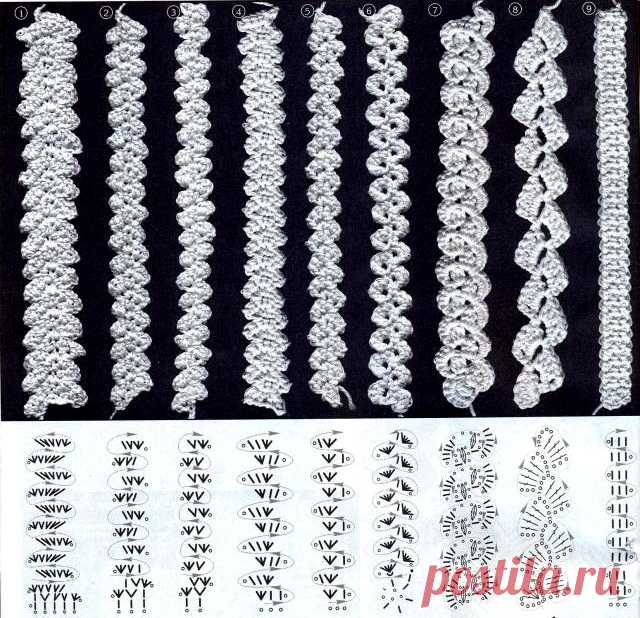 ВАриации шнурков-тесьмы крючком
