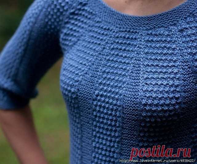 Пуловер интересным узором (Вязание спицами) – Журнал Вдохновение Рукодельницы
