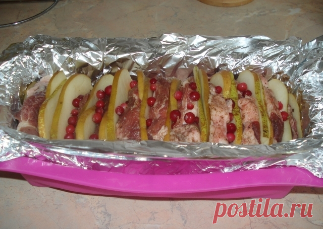 Мясо с грушей в духовке - пошаговый кулинарный рецепт с фото на Повар.ру