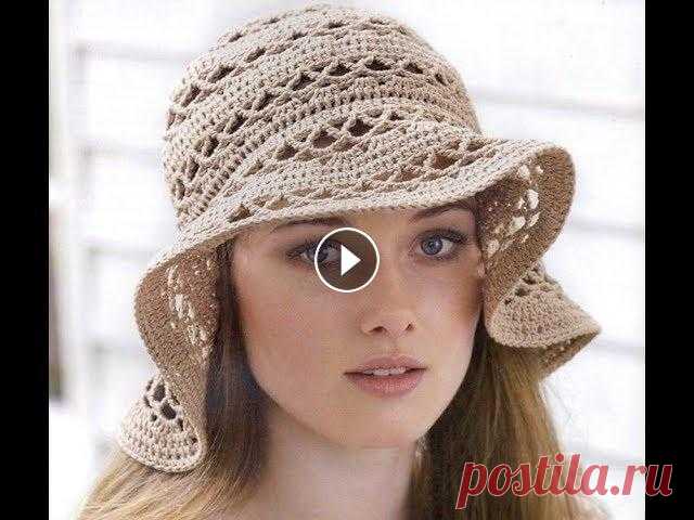 Вязаная летняя панамка (шапочка) крючком. Knitted hat tutorial. Вязаная летняя панамка (шапочка),ажурная шапочка крючком-подробный мастер класс.Ставим лайки,делимся этим видео в группах с летними шапками и так же о...