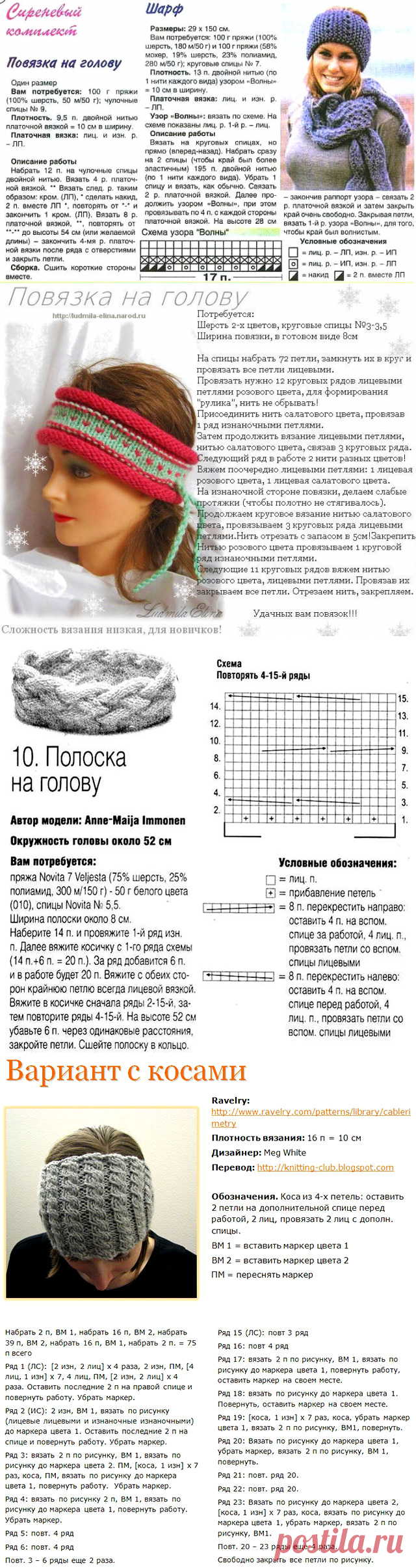 Связать повязку на голову спицами схемы. Схема вязания повязки на голову. Вязаные повязки на голову с описанием. Вязаная повязка на голову спицами для женщин схемы. Вязание повязки на голову спицами для женщин со схемами.