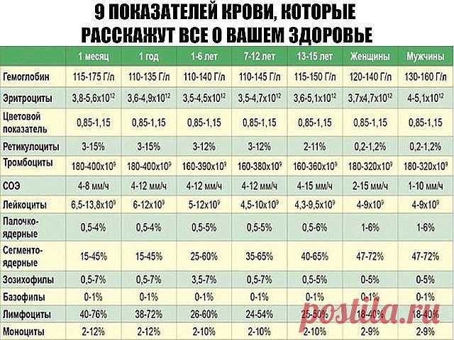 9 ПОКАЗАТЕЛЕЙ КРОВИ, КОТОРЫЕ РАССКАЖУТ ВСЕ О ВАШЕМ ЗДОРОВЬЕ