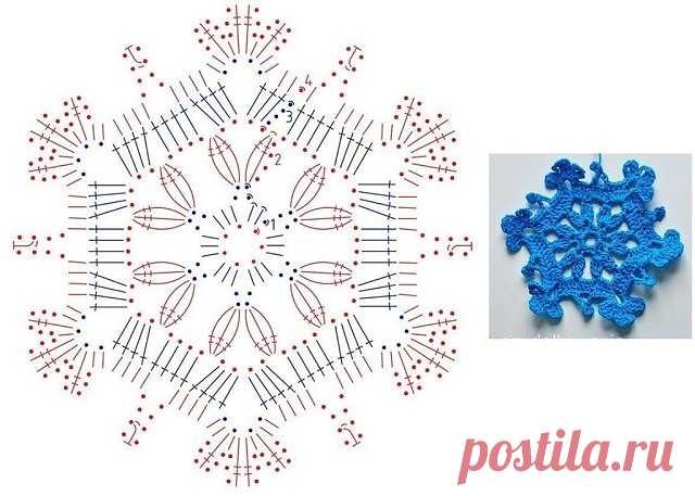 Нежные снежинки крючком. Схемы вязания (Вязание крючком) | Журнал Вдохновение Рукодельницы