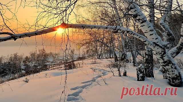 ....С небес еще сыплет снегом...,В сугробах кусты...дома...А воздух такой пьянящий...,И пахнет ВЕСНОЙ...зима......