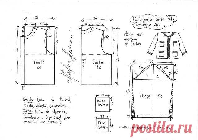 Два летних жакета по одной выкройке. Размеры евро с 36 по 56 (Шитье и крой) – Журнал Вдохновение Рукодельницы