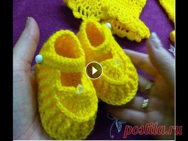 Пинетки туфельки крючком для новорожденного.Crochet and knitting(hobby) Вязание пинеток для новорожденного малыша крючком №3, пряжа Детская новинка-акрил. СМОТРИ ИНФОБОКС ЖМИ НА ЕЩЕ #пинетки #пинеткикрючком #вязаниедетям Ч...