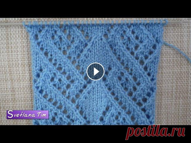 Вяжем Ажурный Узор спицами АЖУРНЫЕ РОМБЫ. Подробный МК. Вязание спицами № 382 Сегодня новый урок вязания спицами. В детстве у меня был джемпер связанный таким узором. Вяжется очень легко и просто. Ажурный Узор спицами АЖУРНЫЕ РО...