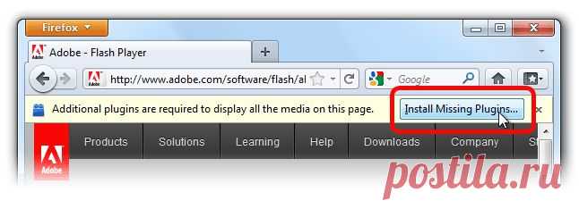 Установка Flash-плагина для просмотра видео, анимации и игр: Adobe Flash Player - это плагин, позволяющий браузерам, таким как Firefox, показывать Flash-медиаконтент на веб-страницах. Flash часто используется для создания анимации, видео и игр...